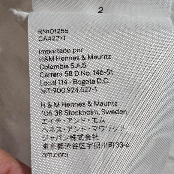 H&M Sleeveless Boho Tunic Top Ruffle Collar & Peplum Hem White Size L - Picture 9 of 15